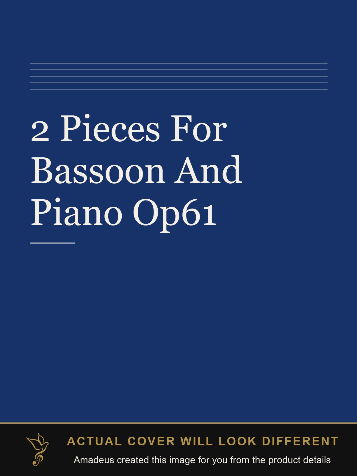 2 Pieces For Bassoon And Piano Op61 - Amadeus created this image from the product details; the actual cover will look different