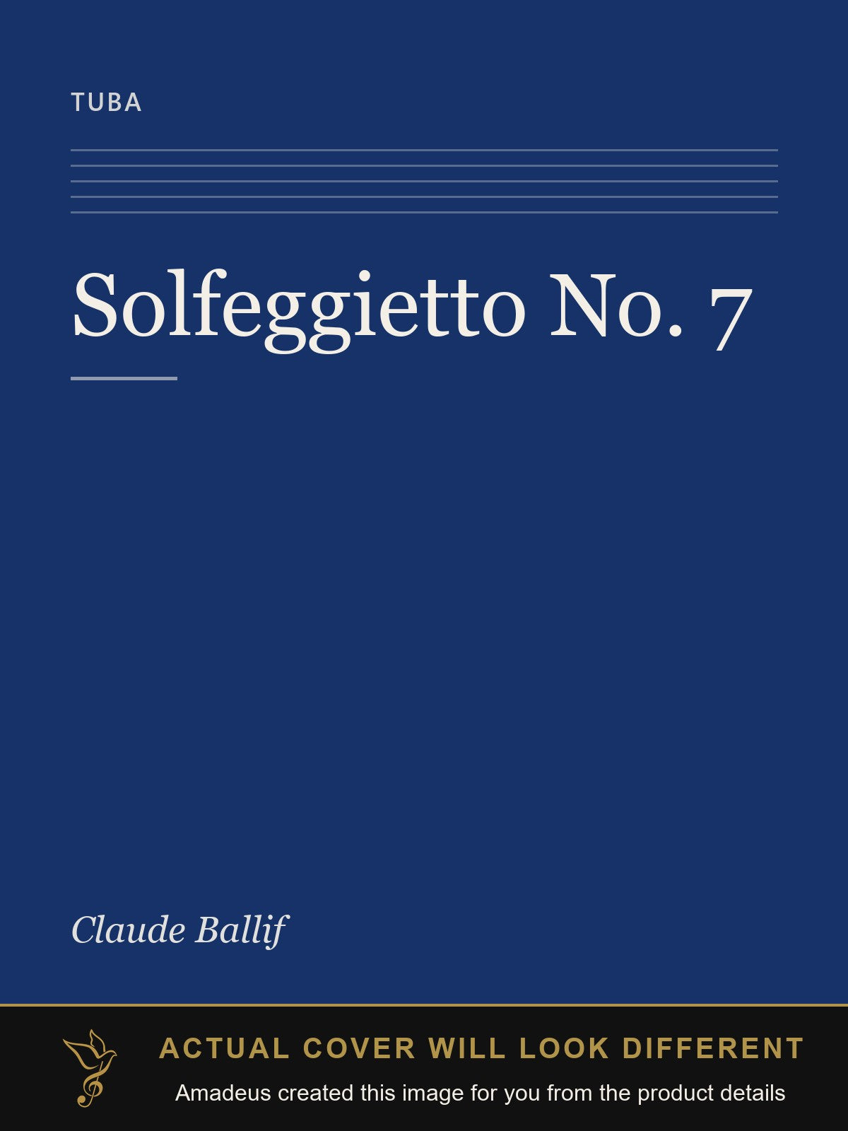 Solfeggietto No. 7 - Amadeus created this image from the product details; the actual cover will look different