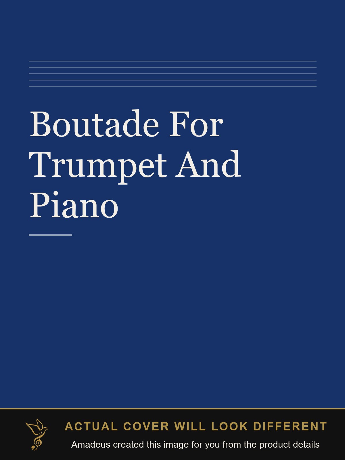 Boutade For Trumpet And Piano - Amadeus created this image from the product details; the actual cover will look different