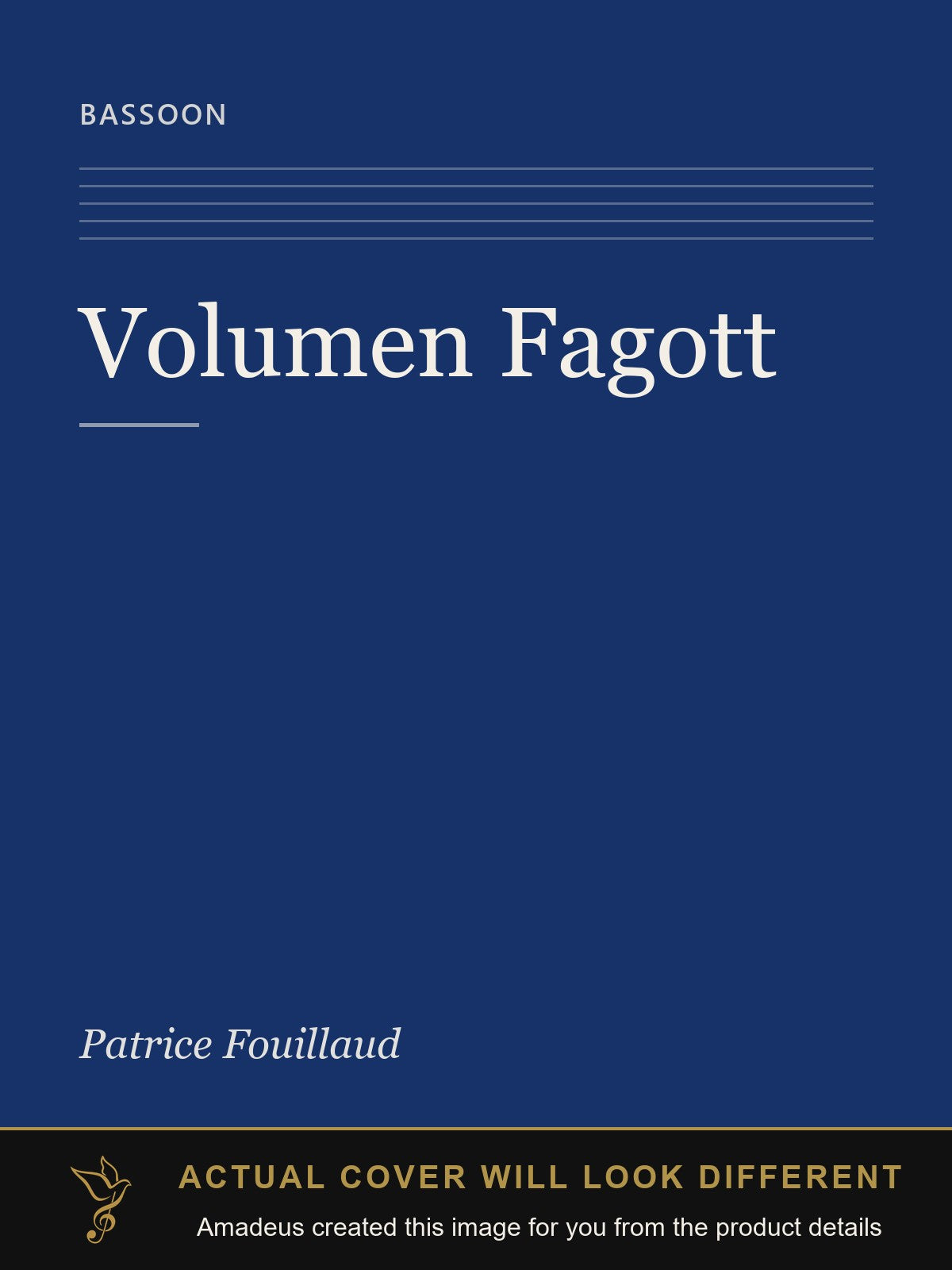 Volumen Fagott - Amadeus created this image from the product details; the actual cover will look different