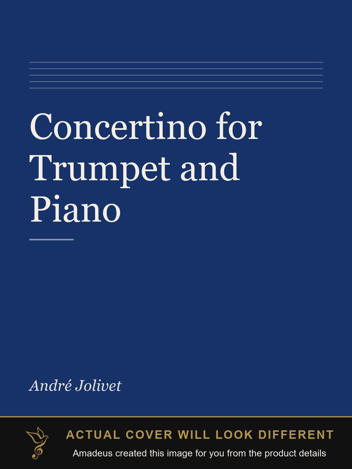 Concertino for Trumpet and Piano - Amadeus created this image from the product details; the actual cover will look different