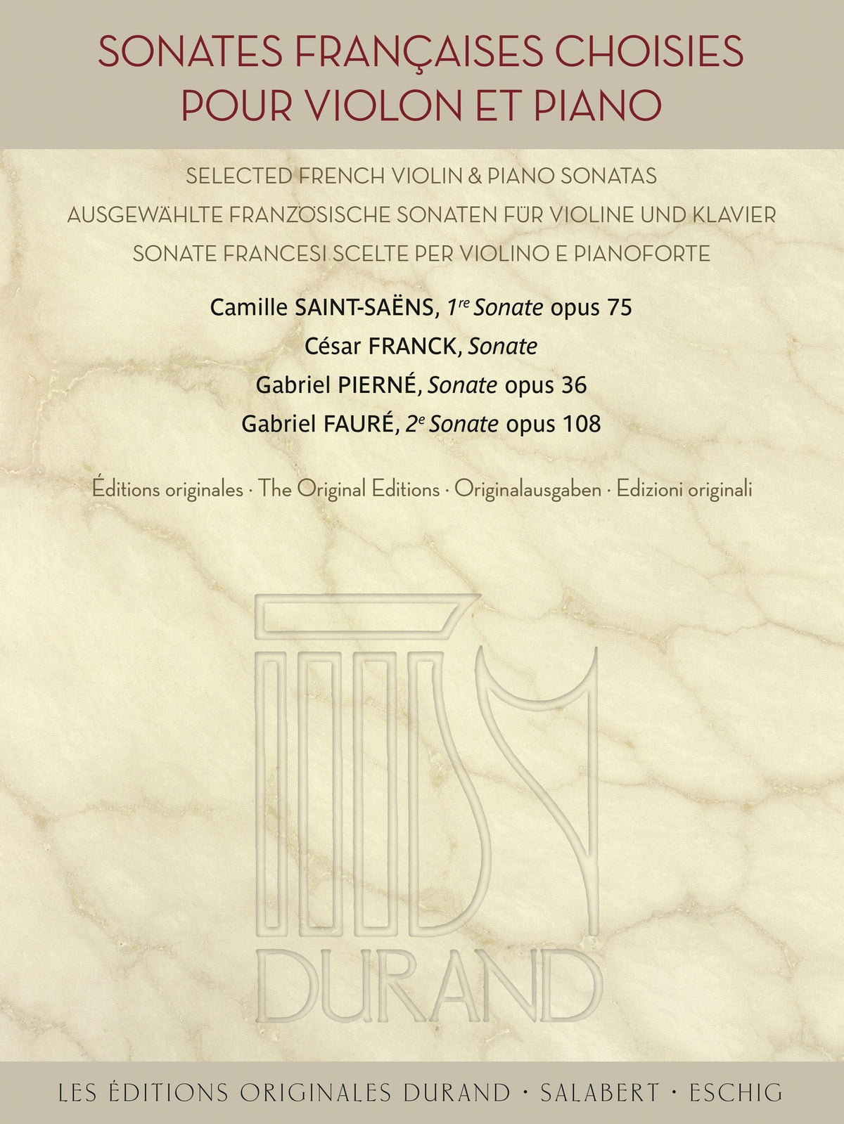 Product Cover for Selected French Violin and Piano Sonatas