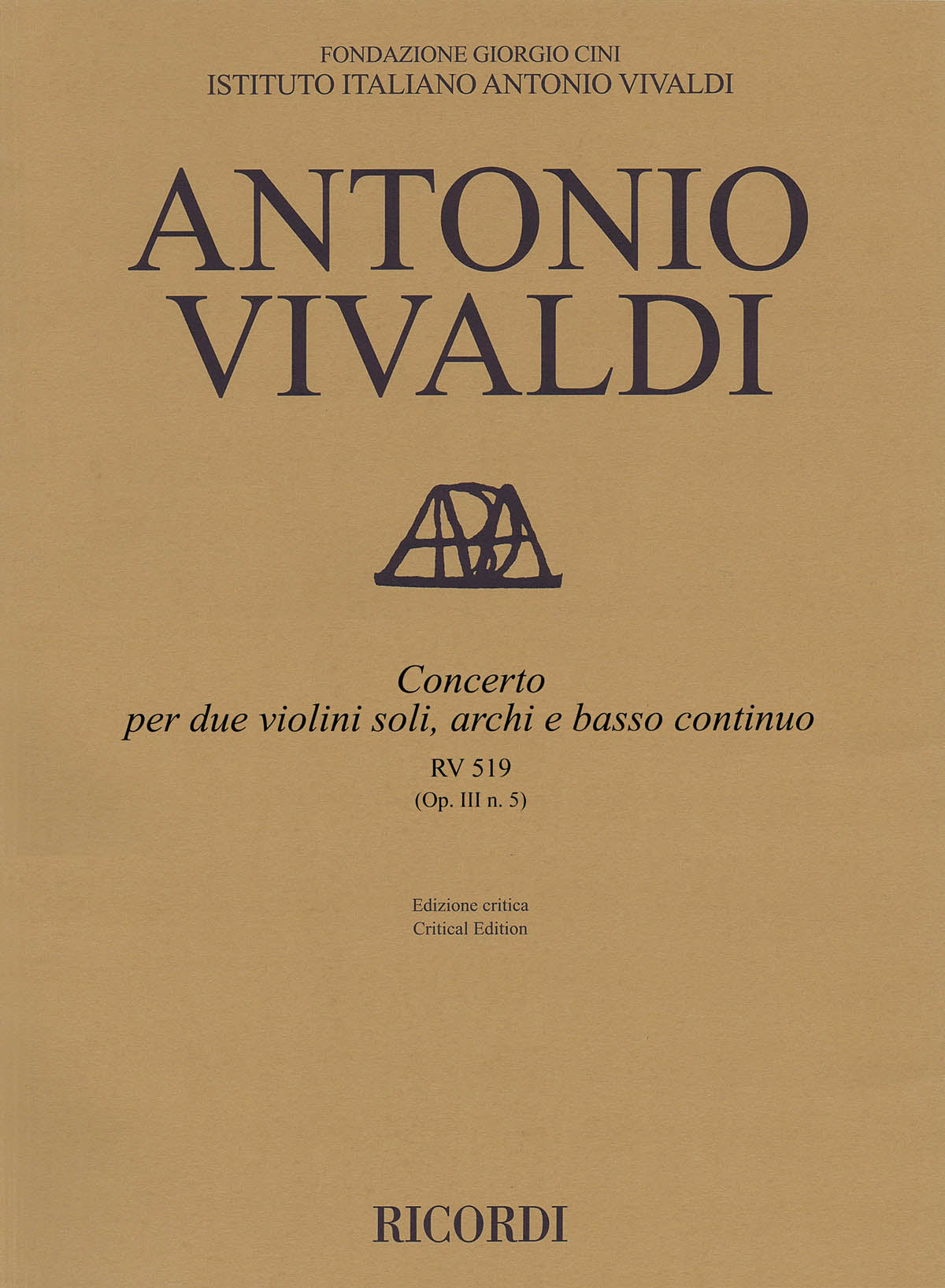 Product Cover for Concerto in A Major for 2 Violins, Strings and Basso Continuo