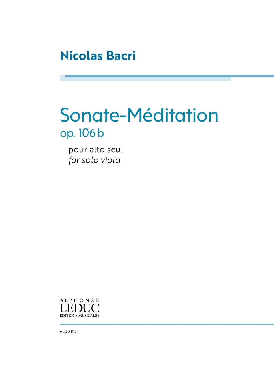 Product Cover for Sonate-Méditation, Op. 106b