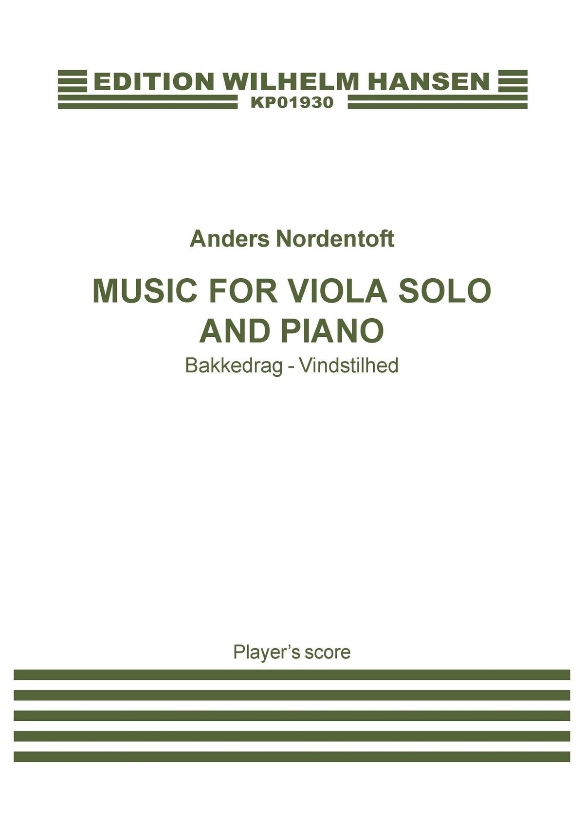 Product Cover for Music For Viola Solo And Piano (Bakkedrag - Vindstilhed)
