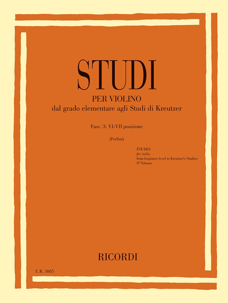 Product Cover for Studies For Violin - Fasc. III: VI-VII Positions