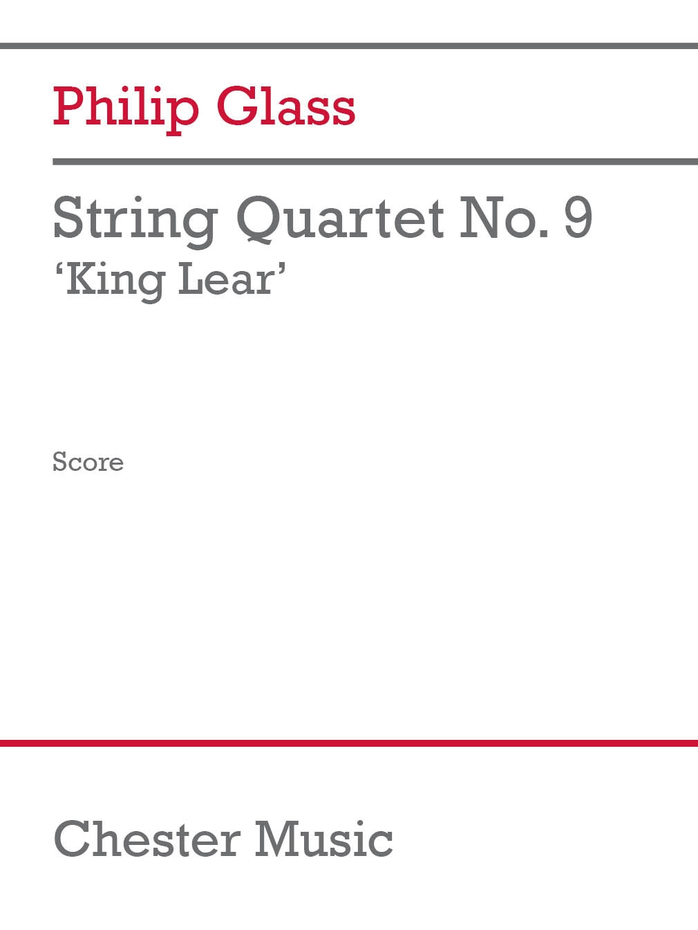 Product Cover for String Quartet No. 9 “King Lear”