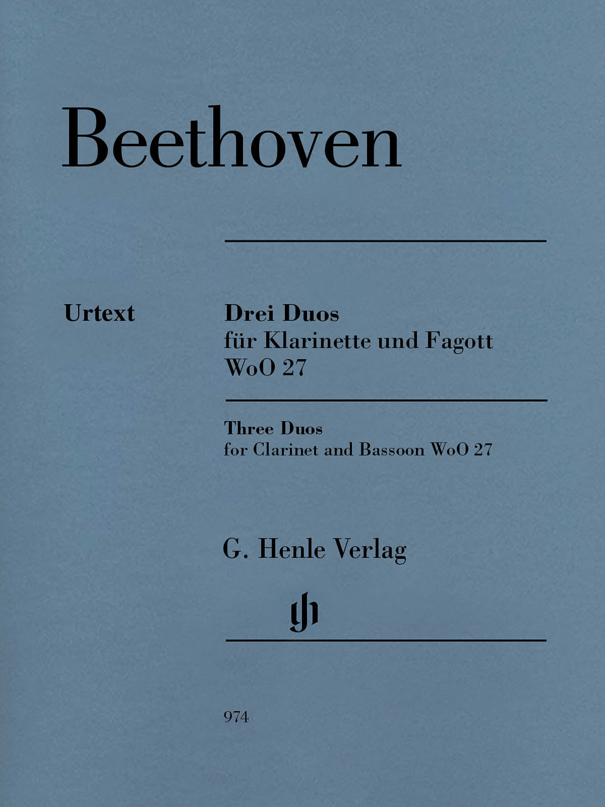 Product Cover for 3 Duos for Clarinet and Bassoon WoO 27