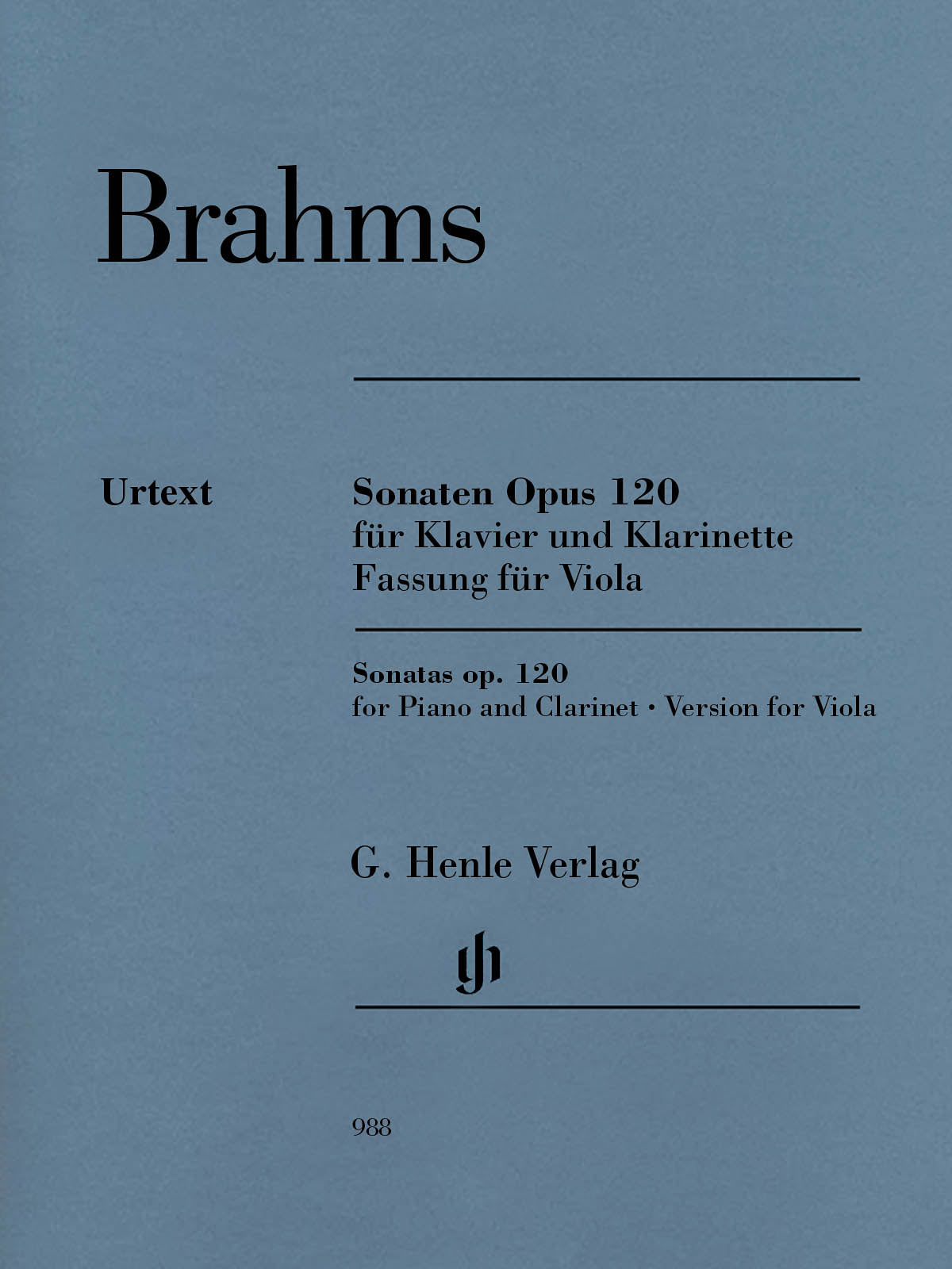 Product Cover for Clarinet Sonata (or Viola) Op. 120 Nos. 1-2