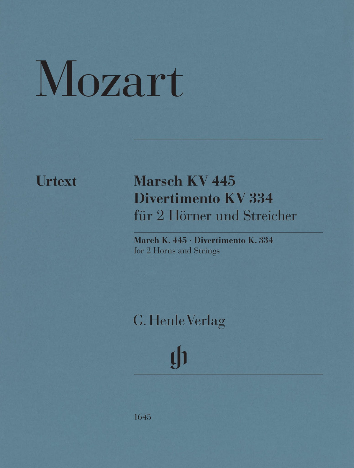 Product Cover for March K. 445 and Divertimento K. 334