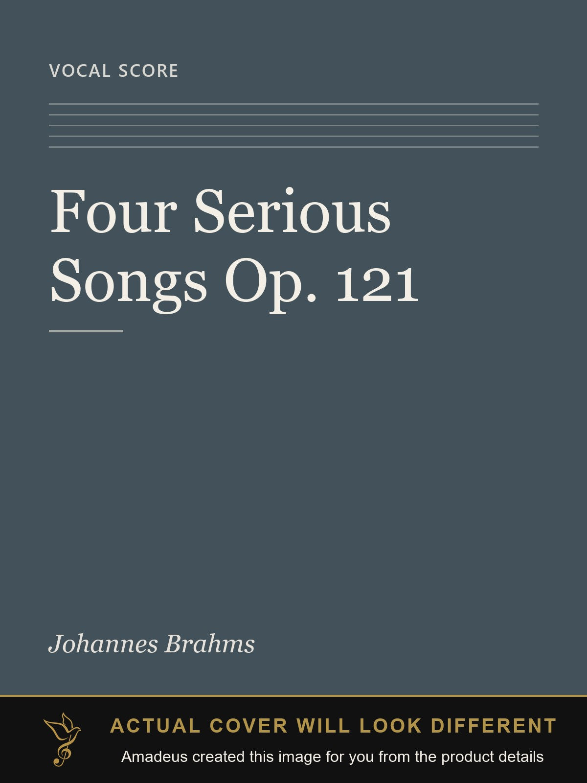 Four Serious Songs Op. 121 - Amadeus created this image from the product details; the actual cover will look different