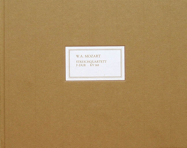 Product Cover for String Quartet in F Major K168