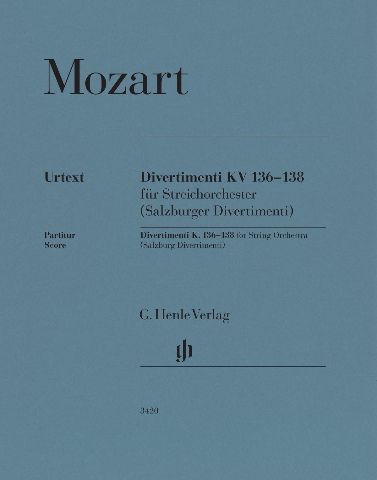 Product Cover for Divertimenti K. 136-138 (Salzburg Divertimenti)
