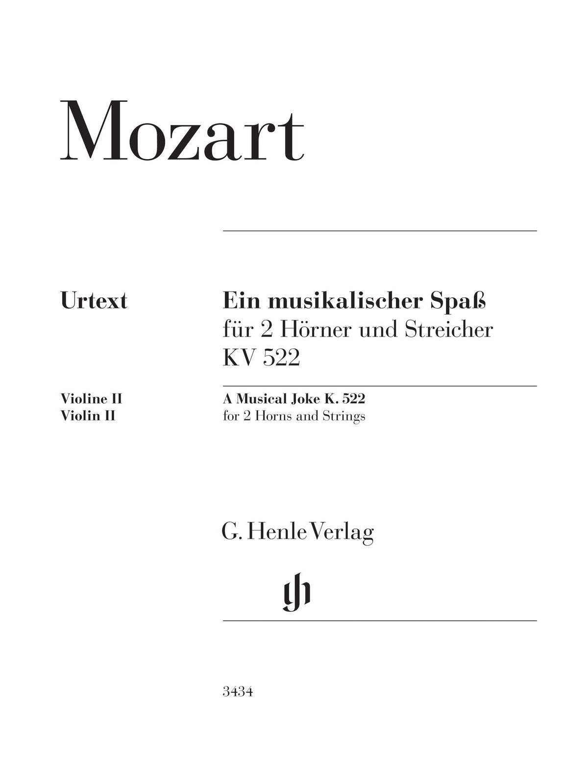Product Cover for A Musical Joke K. 522