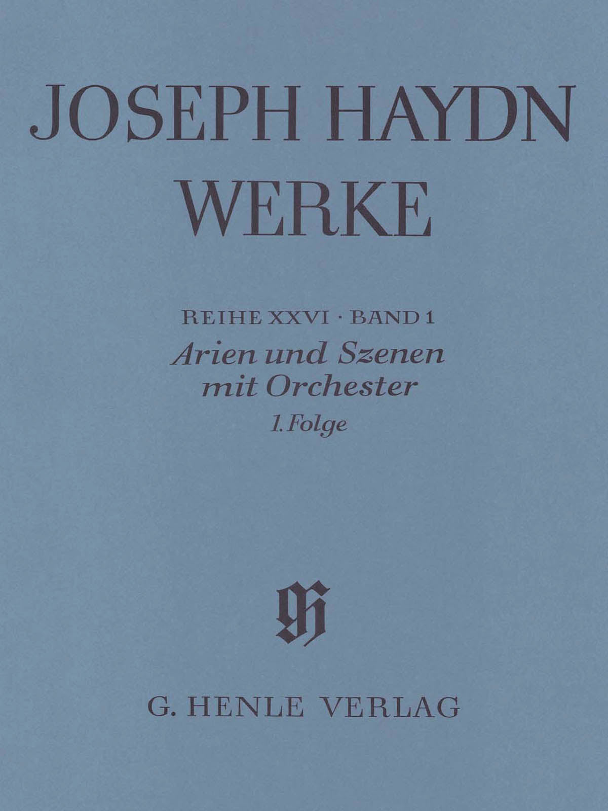 Product Cover for Arias and Scenes with Orchestra, 1. Series