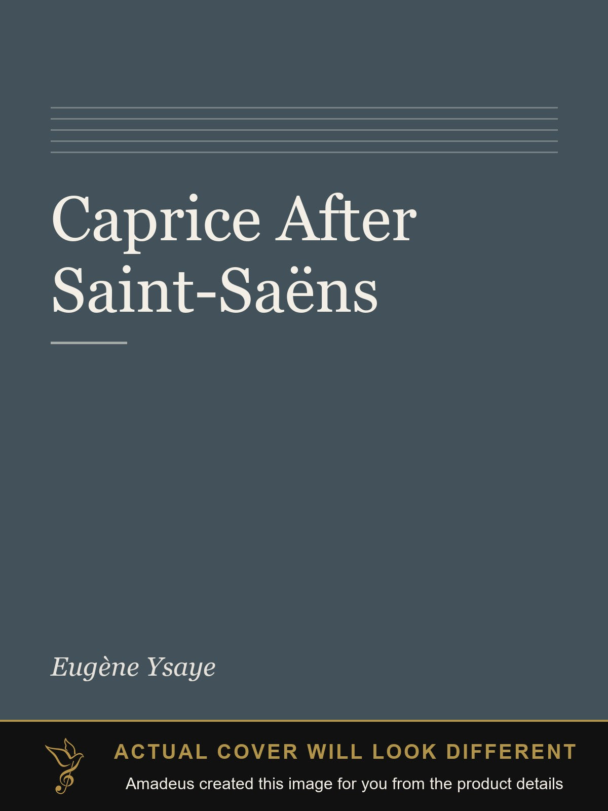 Caprice After Saint-Saëns - Amadeus created this image from the product details; the actual cover will look different