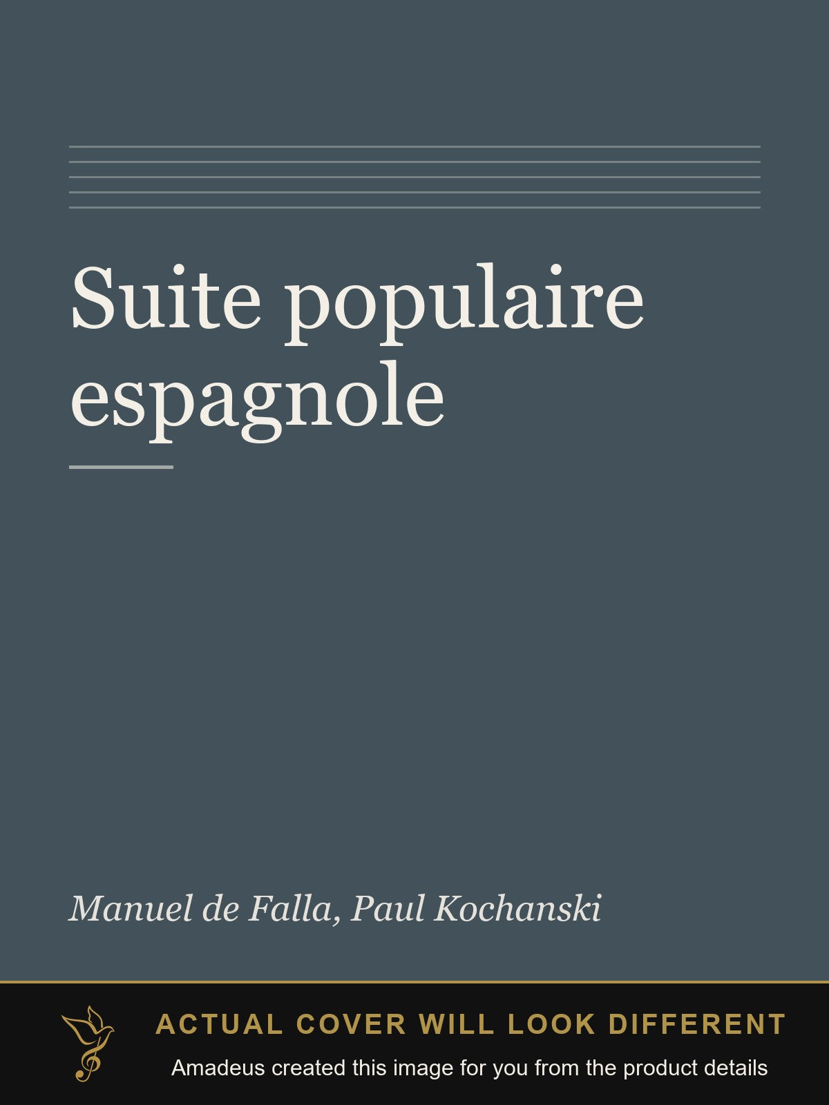Suite populaire espagnole - Amadeus created this image from the product details; the actual cover will look different