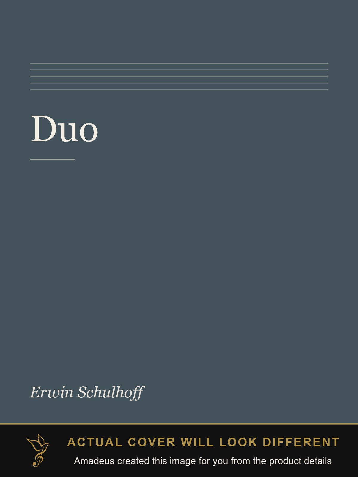 Duo - Amadeus created this image from the product details; the actual cover will look different