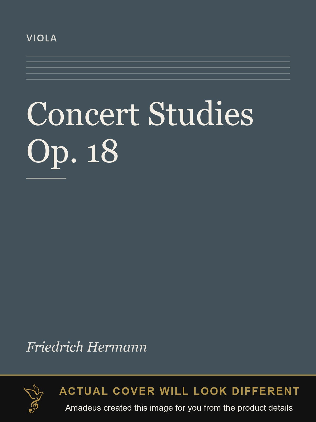 Concert Studies Op. 18 - Amadeus created this image from the product details; the actual cover will look different