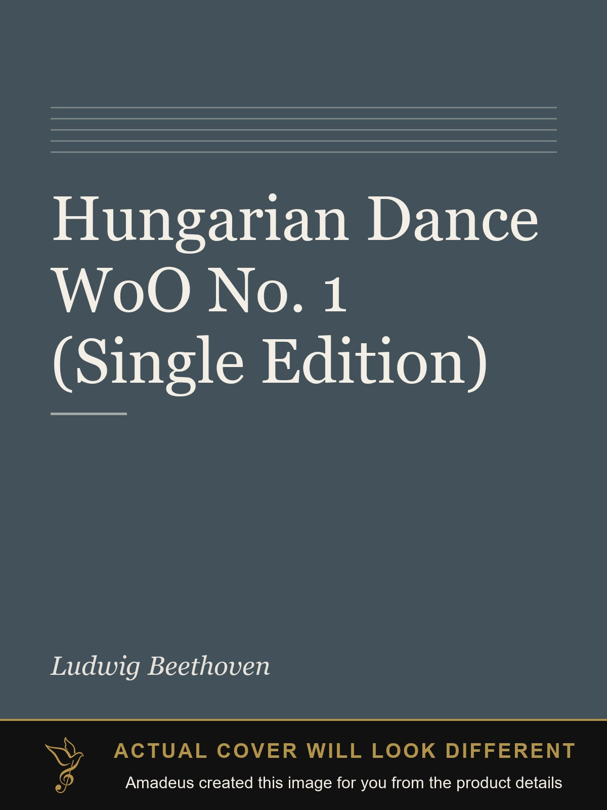 Hungarian Dance WoO No. 1 (Single Edition) - Amadeus created this image from the product details; the actual cover will look different