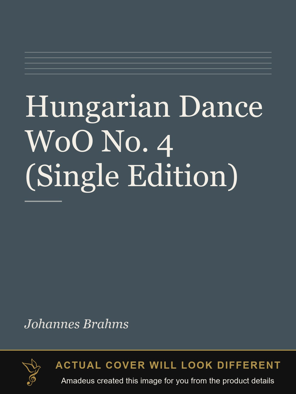 Hungarian Dance WoO No. 4 (Single Edition) - Amadeus created this image from the product details; the actual cover will look different