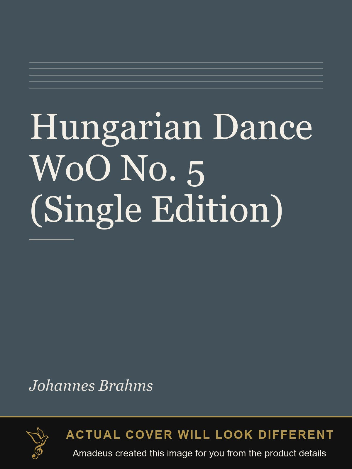 Hungarian Dance WoO No. 5 (Single Edition) - Amadeus created this image from the product details; the actual cover will look different