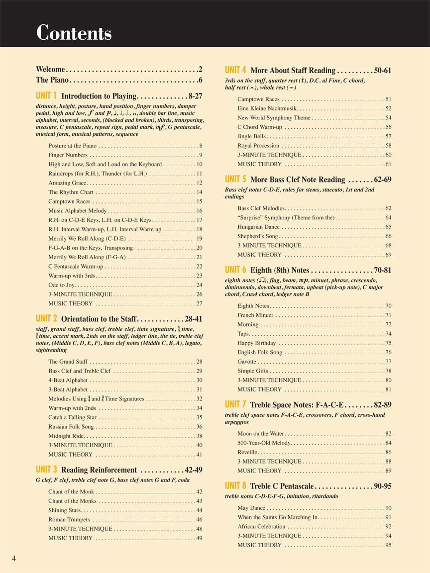 Adult Piano Adventures All-in-One Piano Course Book 1 - sample page 2