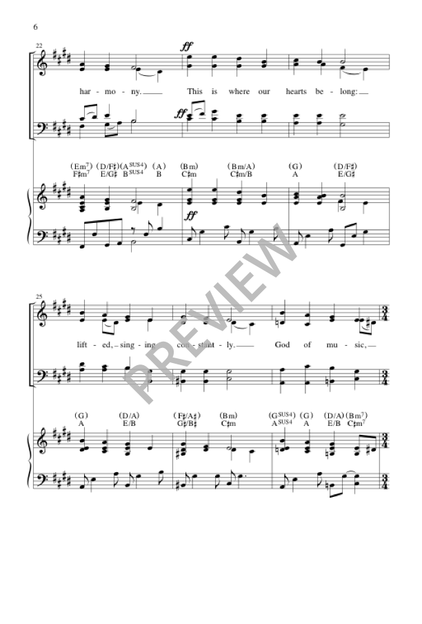 God of Music, Guide Our Song - sample page 6