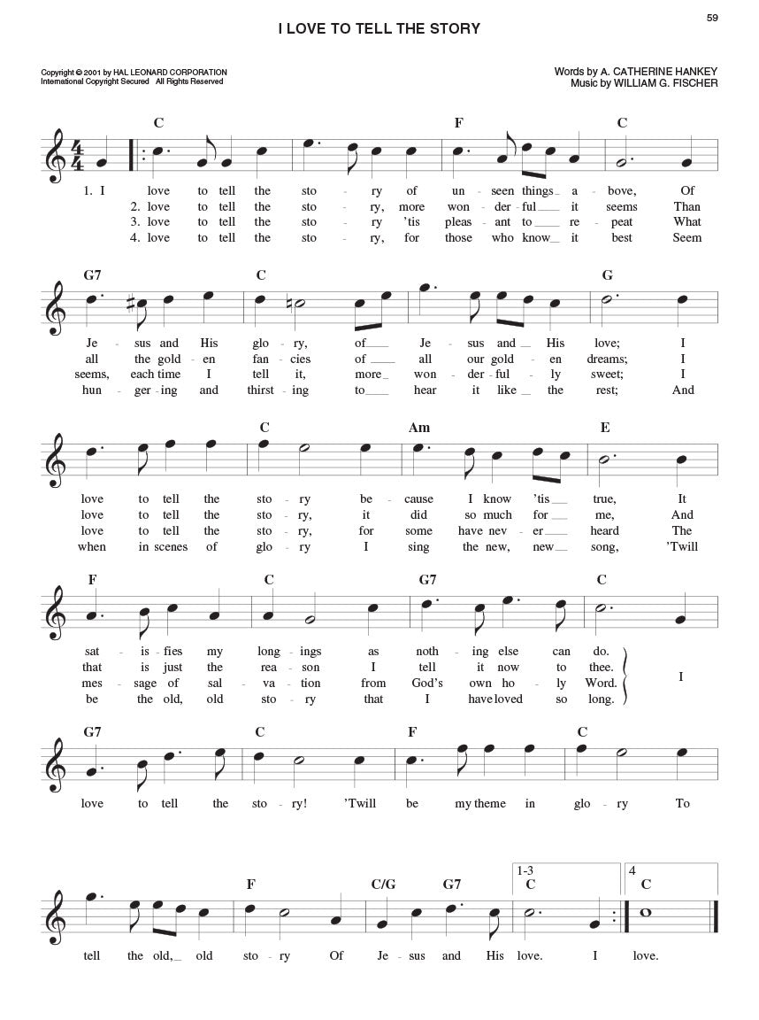 The Easy Hymn Fake Book - sample page 3