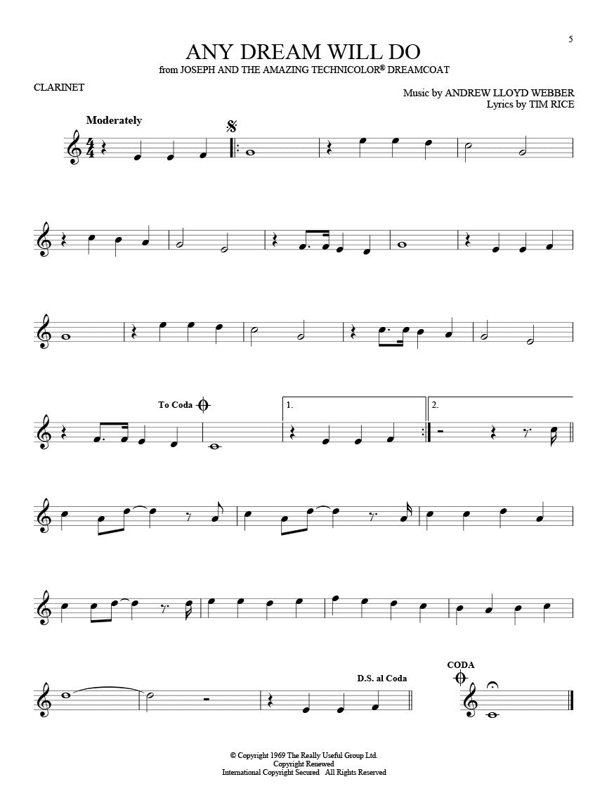 101 Broadway Songs for Clarinet - sample page 3