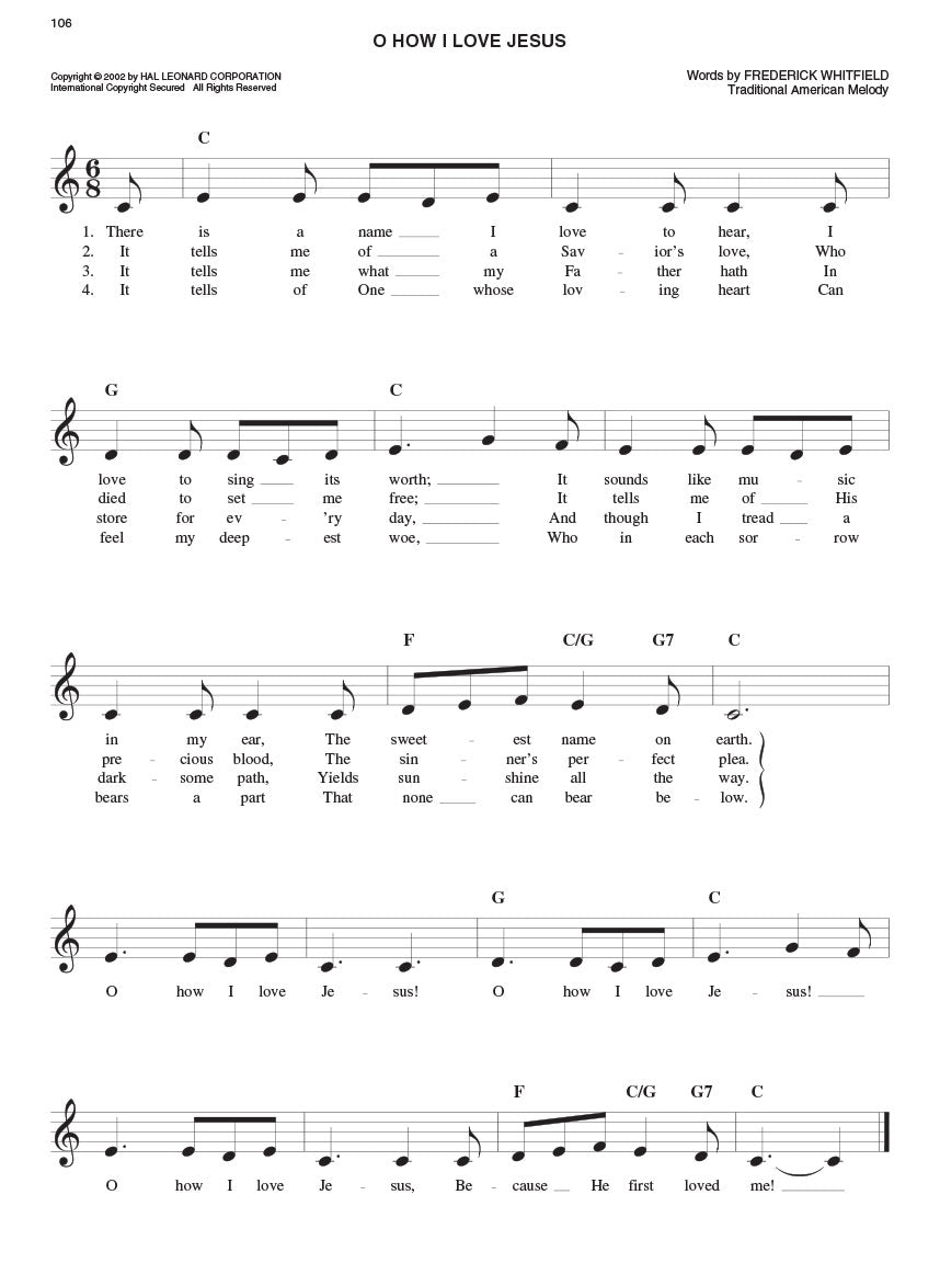 The Easy Hymn Fake Book - sample page 4