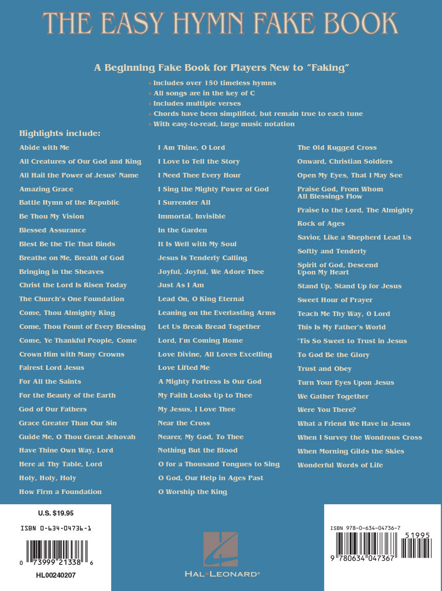 The Easy Hymn Fake Book - sample page 5