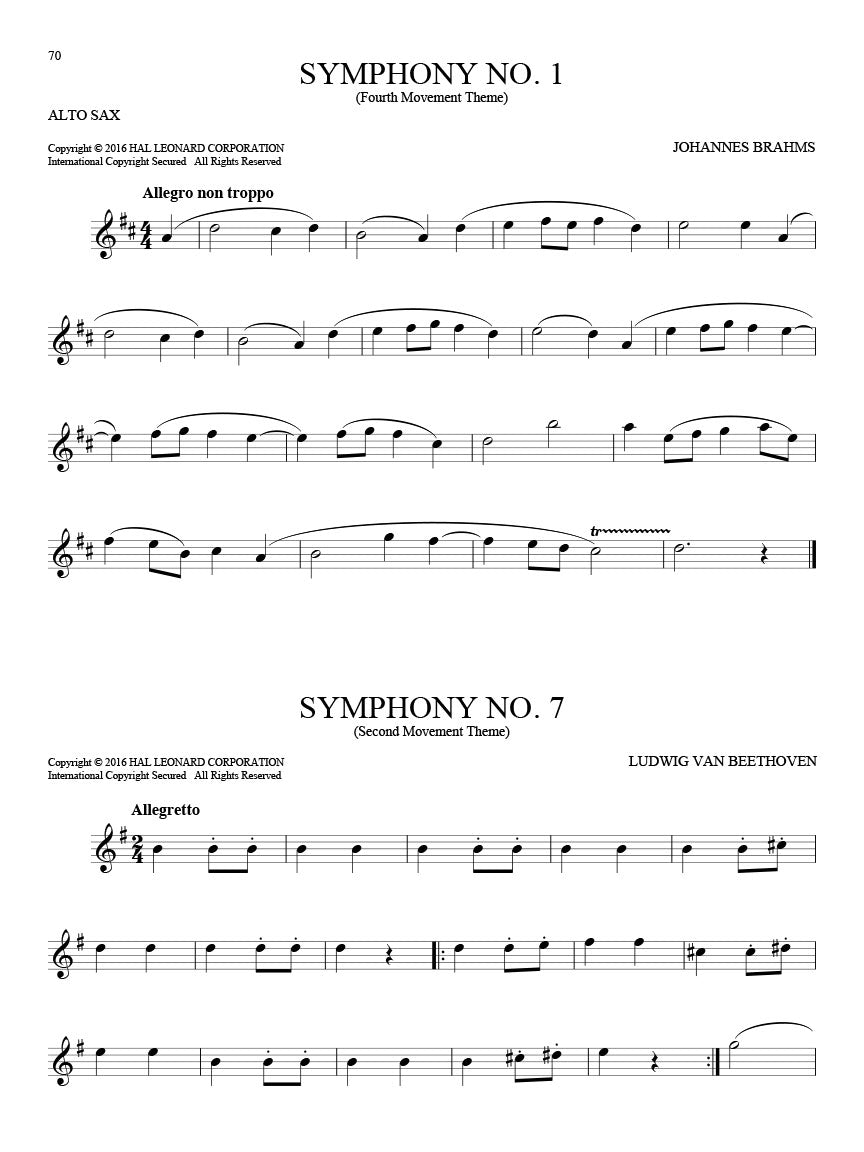101 Classical Themes for Alto Sax - sample page 5