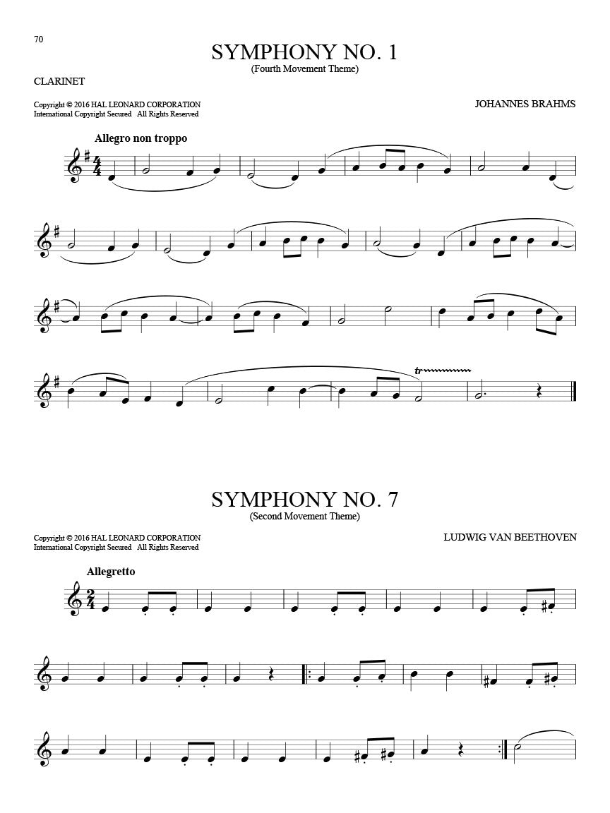 101 Classical Themes for Clarinet - sample page 5