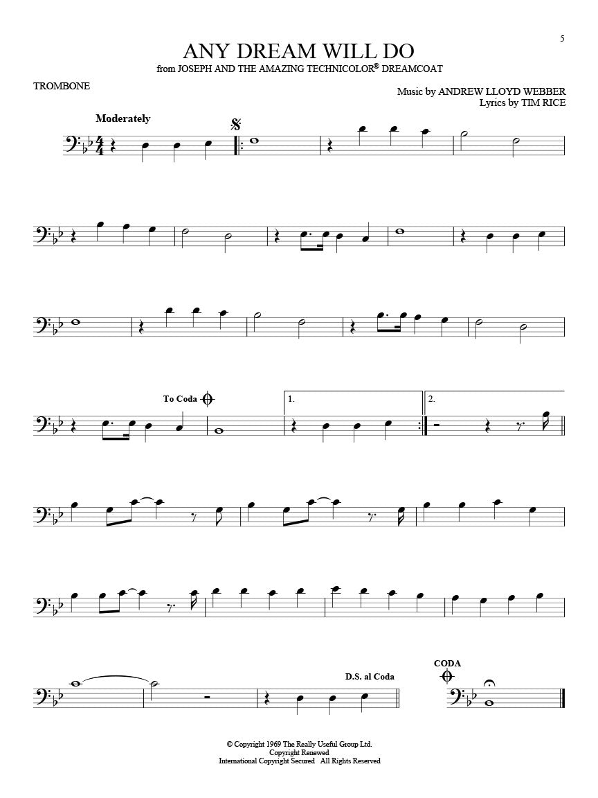 101 Broadway Songs for Trombone - sample page 5