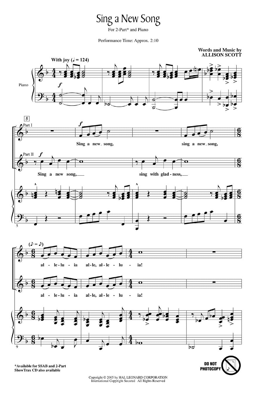 Sing a New Song - sample page 1