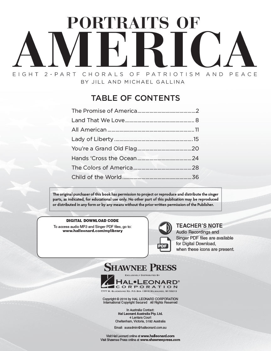 Portraits of America - sample page 2