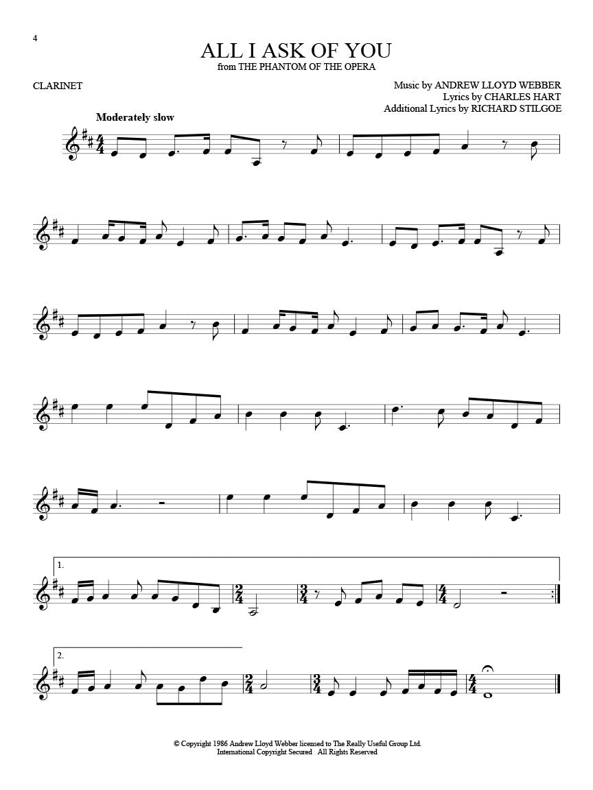 101 Broadway Songs for Clarinet - sample page 2