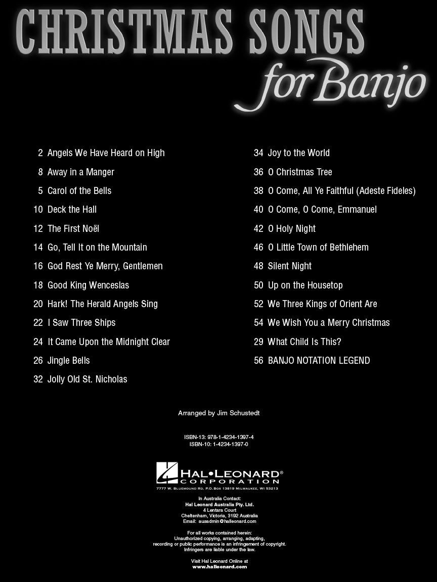 Christmas Songs for Banjo - sample page 2