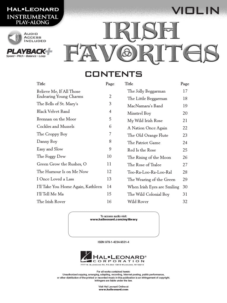 Irish Favorites - sample page 2