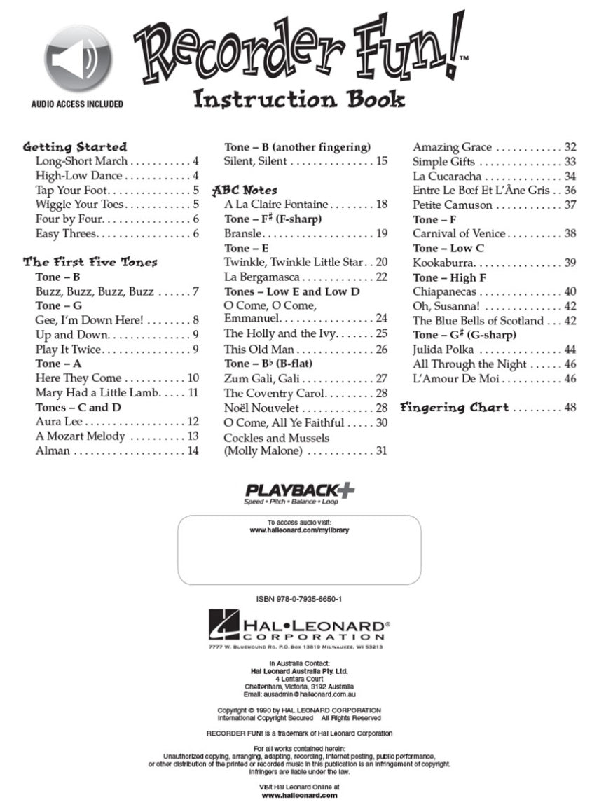 Recorder Fun! Teach Yourself the Easy Way! - sample page 2