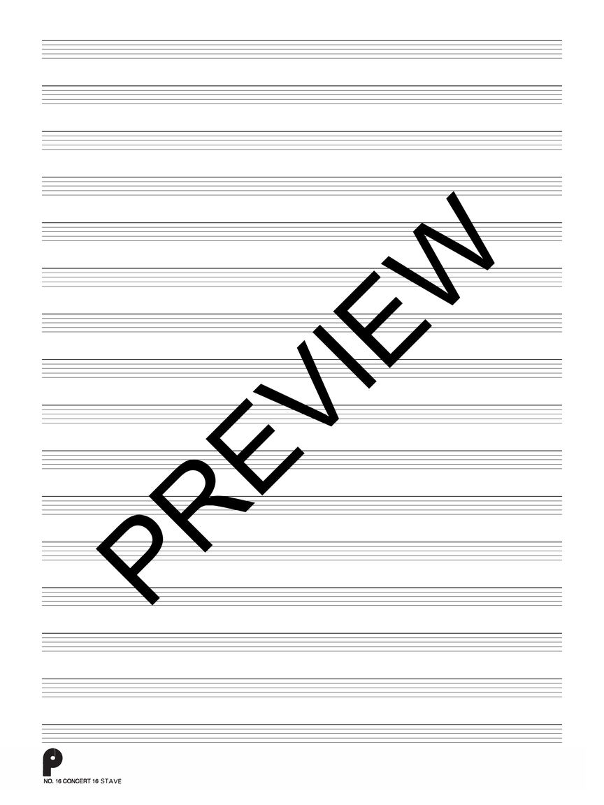 16. Manuscript Paper: 16-stave - sample page 2