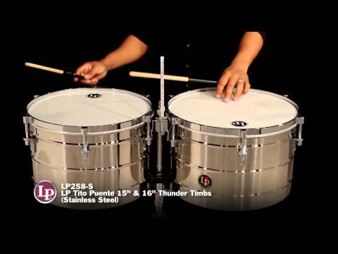 LP LP258-S 15“ and 16” Tito Puente Thunder Timbales - Stainless Steel - LP Promo Video