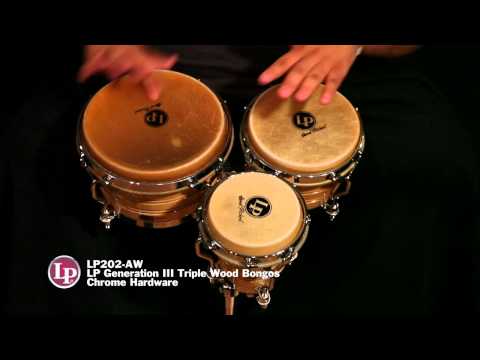 LP Generation III 5-1/2-inch, 7-1/4-inch and 8-5/8-inch Triple Bongos - Natural - LP Promo Video