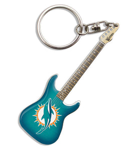 Miami Dolphins Electric Guitar Keychain