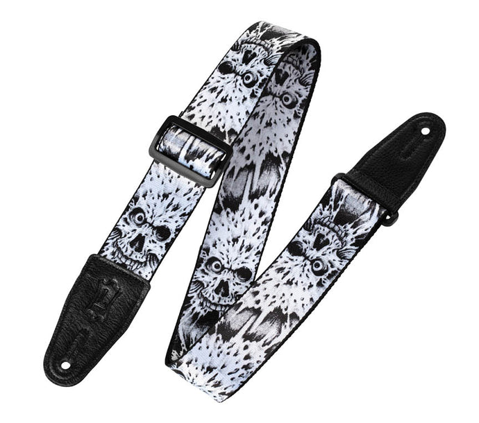 Polyester Guitar Strap - Zombie Skull