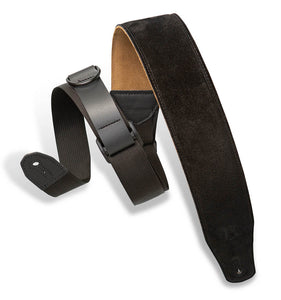 Right Height(TM) Suede Guitar Strap - Black
