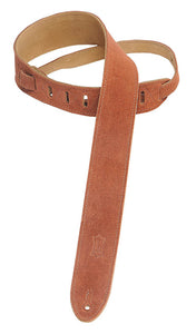 Suede Guitar Strap - Rust