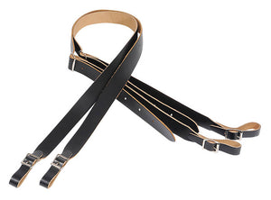 Genuine Leather Accordion Strap - Black (Set of 2)