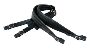 Garment Leather Accordion Strap - Black (Set of 2)